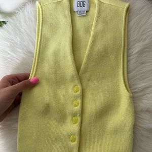 Yellow BDG Urban Outfitters Sweater Vest